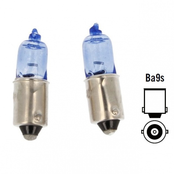 2 ampoules H10W BA9S 12V 10W effet xenon