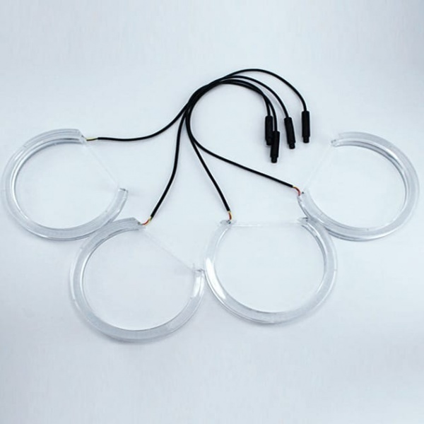 4 Angel eyes cristal LED 3D BMW E36 E38 E39 et E46 avec xénon