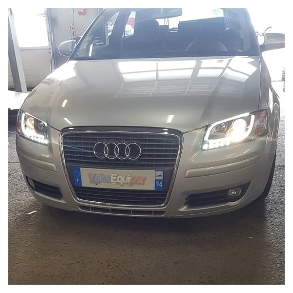 2 Phares avant AUDI A3 (8P) - LTI - Noir