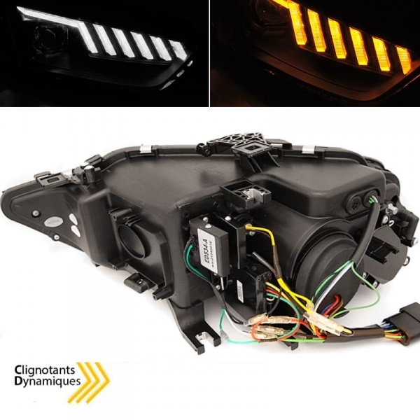2 Phares xenon LED AUDI A4 B8 11-15 - look matrix - dynamiques