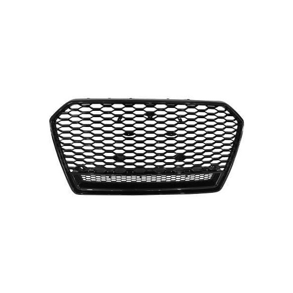 Grille calandre Audi A6 C7 phase 2 15-18 - Noir  - look RS6 quattro
