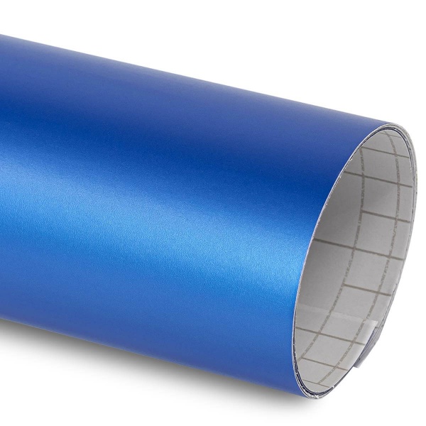 Film covering Premium Matt bleu métallisé mat 152 cm anti-bulles vendu au mètre