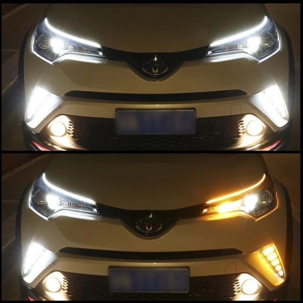Pack 2 Bandes Flexibles LED 30cm LTI - Feux de jour + Cligno dynamique - Blanc Pur