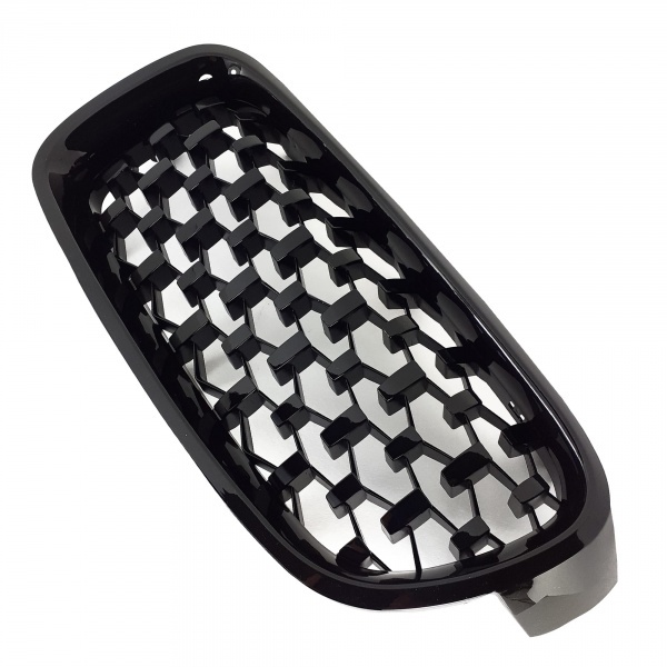 Grilles calandre BMW Serie 3 F30 F31 11-18 look Diamant - Noir Brillant