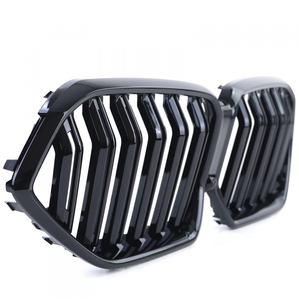 Grille calandre BMW Serie X6 G06 19-23 - look M - Noir Brillant