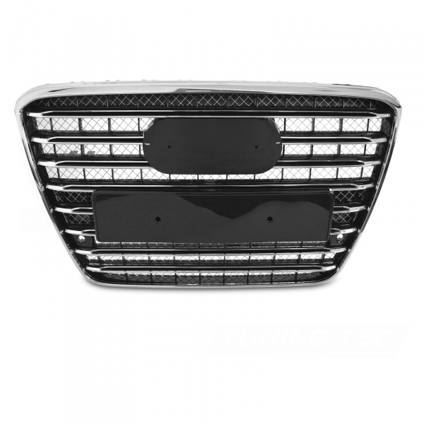 Grille calandre Audi A8 D4 09-13 - look S8 - Chrome Noir