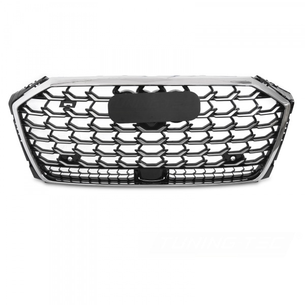Grille calandre Audi A8 D5 21-25 - look S8 - Noir Chrome