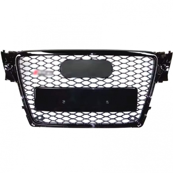 Grille calandre Audi A4 B8 08-11 - noir laque - look RS4