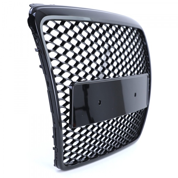 Grille calandre Audi A6 C6 4F 08-11 - look RS6 - Noir Laqué