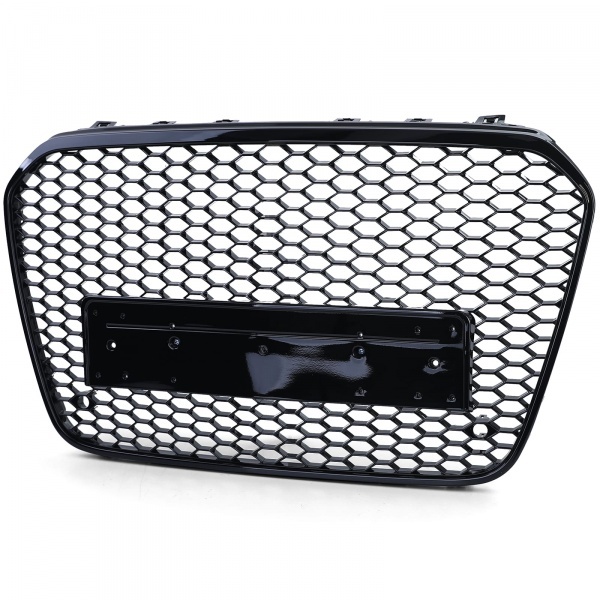 Grille calandre Audi A6 C7 4G 10-14 - Noir brillant - look RS6