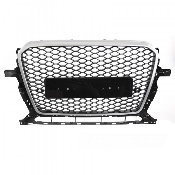 Calandre avant look RS noir brillant / argent avec PDC pour Audi Q5 8R 12-16