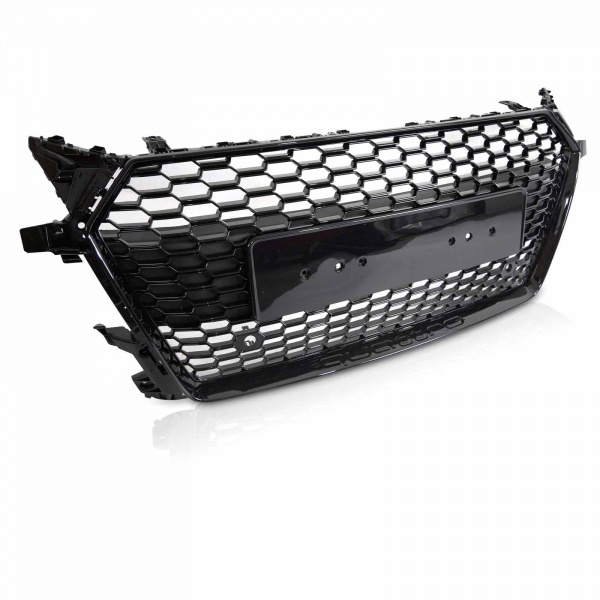 Grille calandre Audi TT 8S - look TTRS quattro 14-18 - Noir Brillant