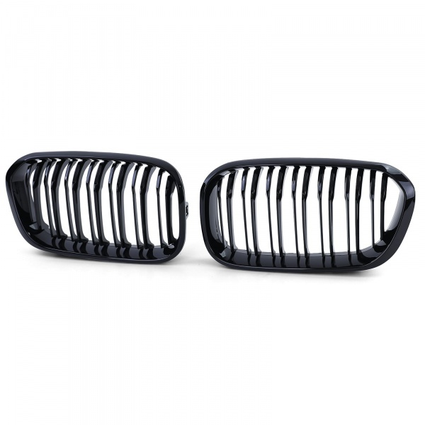 Grilles calandres BMW Serie 1 F20 F21 LCI 15-18 - Noir Brillant
