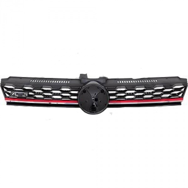 Grille calandre VW Golf 7.5 phase 2 (VII) 17-20 - look GTI - Noir brillant