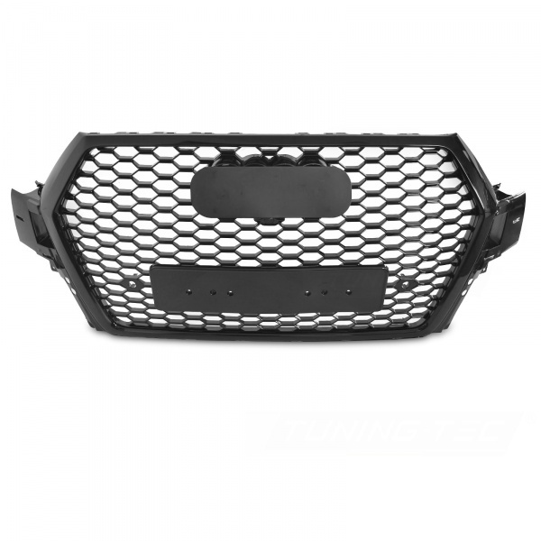 Grille calandre Audi Q7 4M 15-19 - look RSQ7 logo - Noir Brillant - PDC