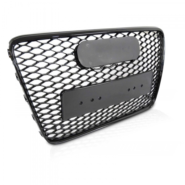 Grille calandre Audi Q7 4L 05-15 - look RSQ7 logo - Noir Brillant - PDC