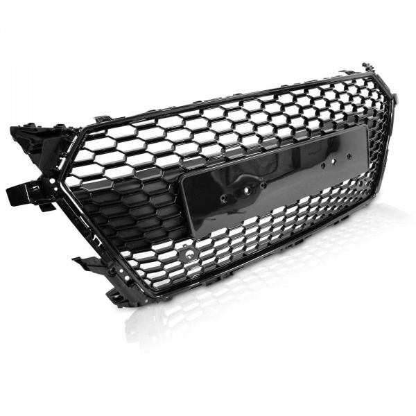Grille calandre Audi TT 8S - look TTRS 14-18 - Noir Brillant