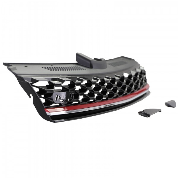 Grille calandre VW Golf 7.5 phase 2 (VII) 17-20 - look GTI - Noir brillant