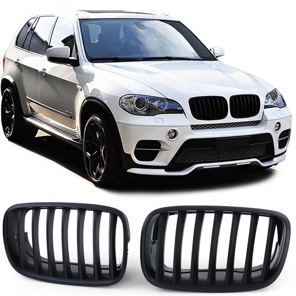 Grilles calandre BMW X5 E70 - X6 E71 07-13 mperf - Noir Mat