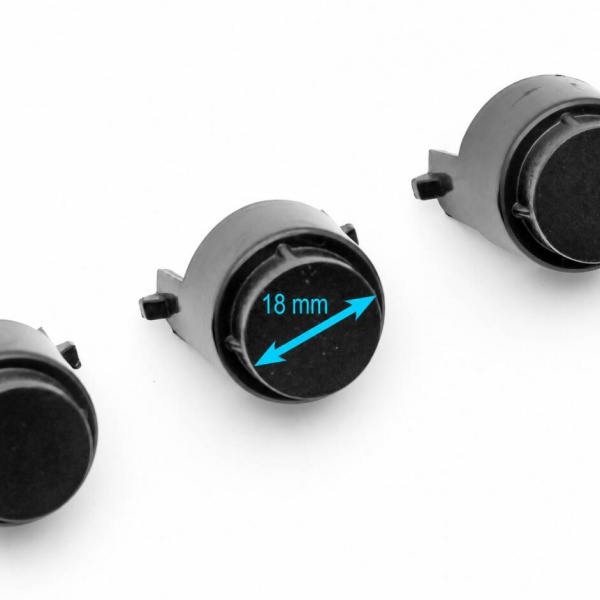 4 Caches capteurs PDC 18 mm pour pare choc avant et arrière