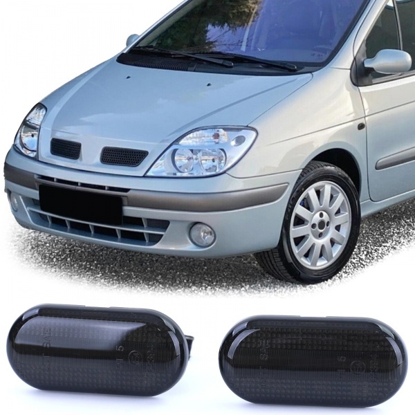 2 Clignotants d'aile dynamiques LED Dacia Renault - Noir