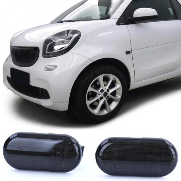 2 Clignotants d'aile dynamiques LED Dacia Renault - Noir