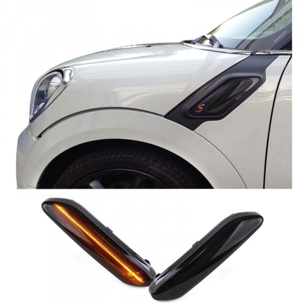 2 Clignotants ailes dynamiques LED Mini Countryman R60 Paceman R61 - Noir