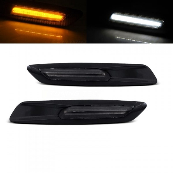 Clignotants repetiteurs LED BMW E60 E61 E90 E91 E92 E81 E82 E87 Look F10 - Noir Fumé