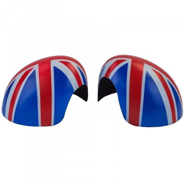 Coques retroviseur bleu blanc rouge Mini F54 F55 F56 F57 13-18 - look Union