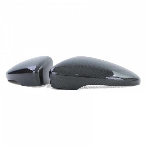 2 coques de retroviseur VW Scirocco - Carbone vernis - Noir Brillant
