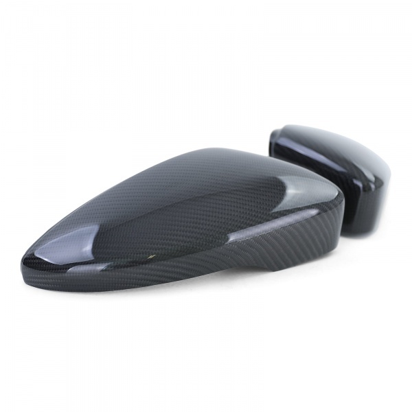 2 coques de retroviseur VW Scirocco - Carbone vernis - Noir Brillant