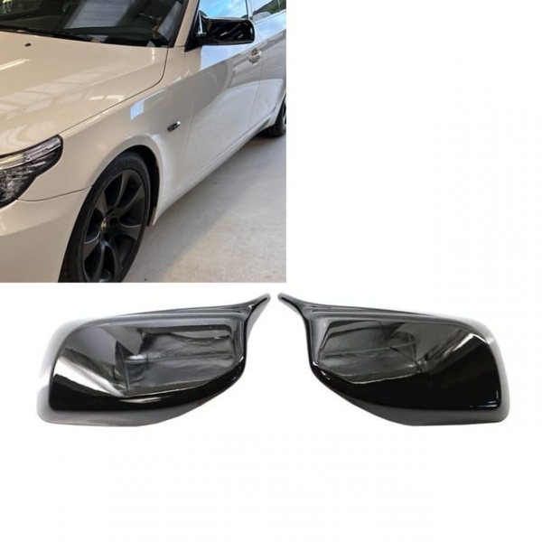 Coques retroviseur noir brillant BMW Serie 5 E60 E61 E63 E64 2003-2008