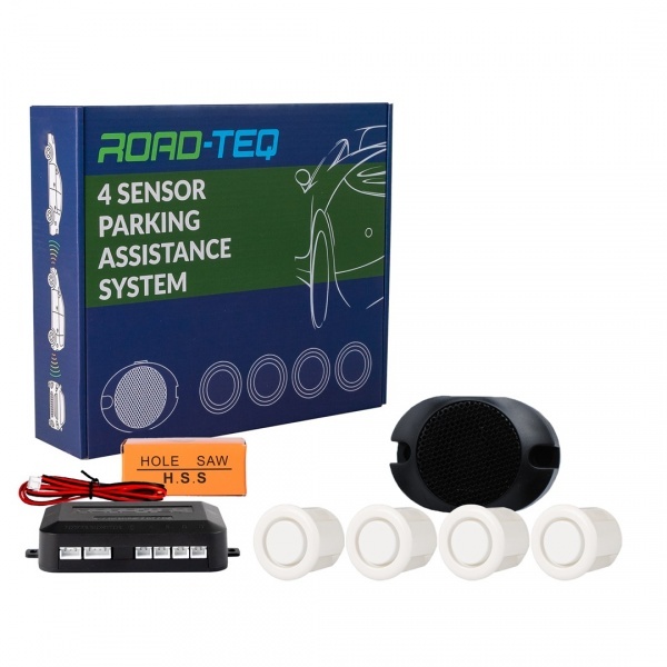Radar de recul 4 capteurs mini 18mm + Buzzer - Blanc