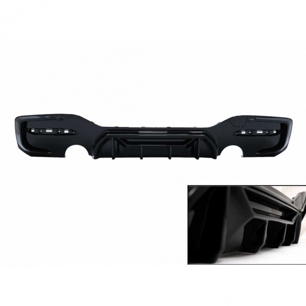 Diffuseur arrière look Competition noir brillant pour BMW Série 1 F20 M-Tech 15-19