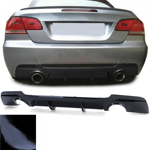 Diffuseur arriere BMW serie 3 E92 E93 double sortie look 335i - brillant