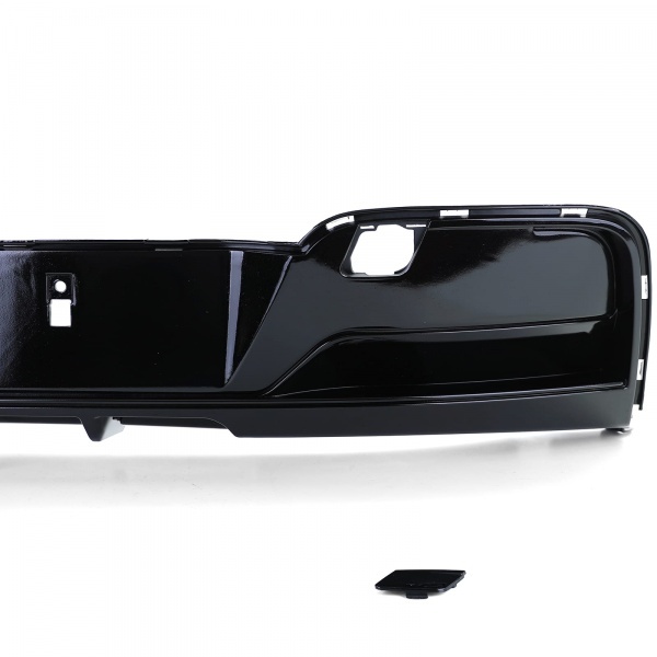 Diffuseur arriere BMW serie 1 F20 F21 phase 1 sortie simple noir brillant