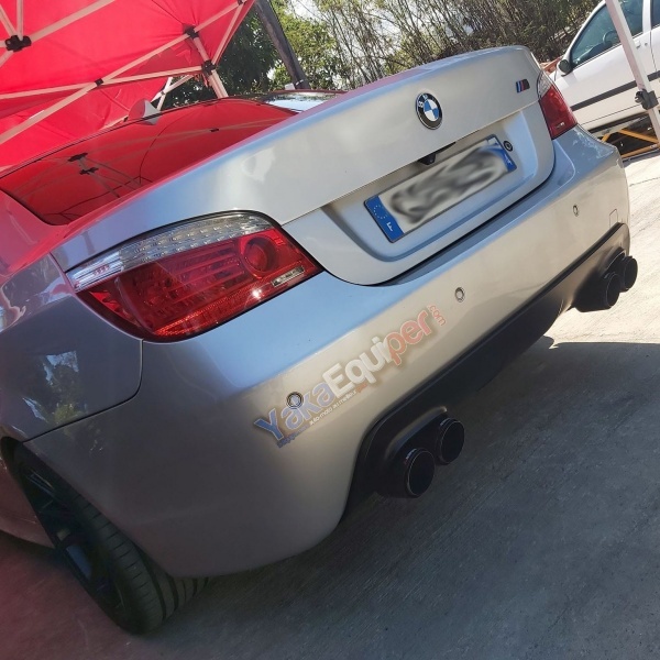 Diffuseur arriere BMW serie 5 E60 E61 double sortie double - mat