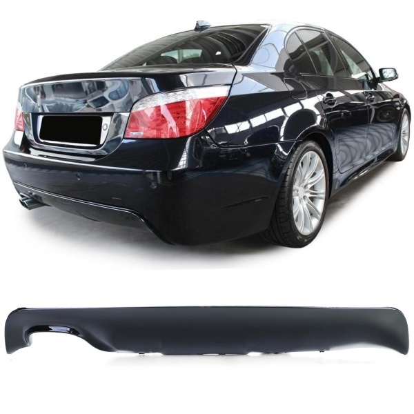 Diffuseur arriere BMW serie 5 E60 E61 double sortie gauche - brillant