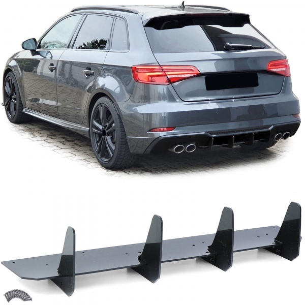 Extension splitter de diffuseur Audi A3 S3 8V Sportback/Hayon 17-21