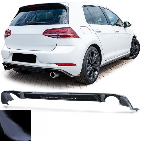 Diffuseur arriere double pour VW GOLF 7.5 GTI facelift 17-21 - brillant