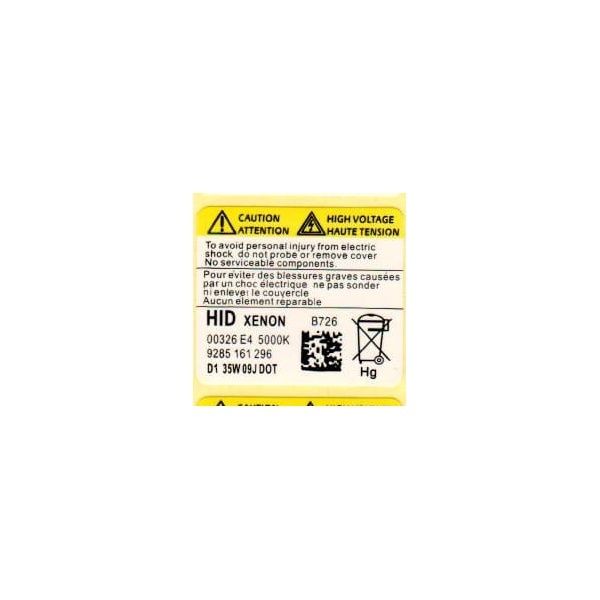 Pack 2 Ampoules Xenon D1S 5000K 35W