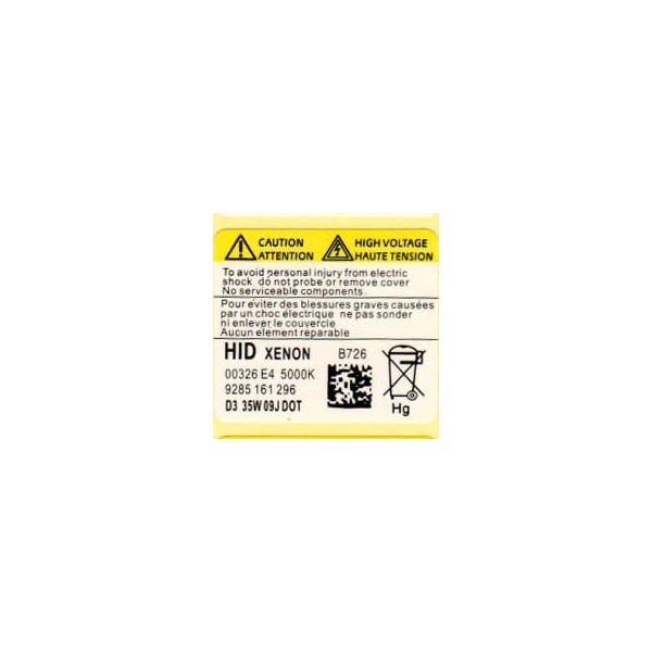 2 Ampoules Xenon D3S - 5000K 35W