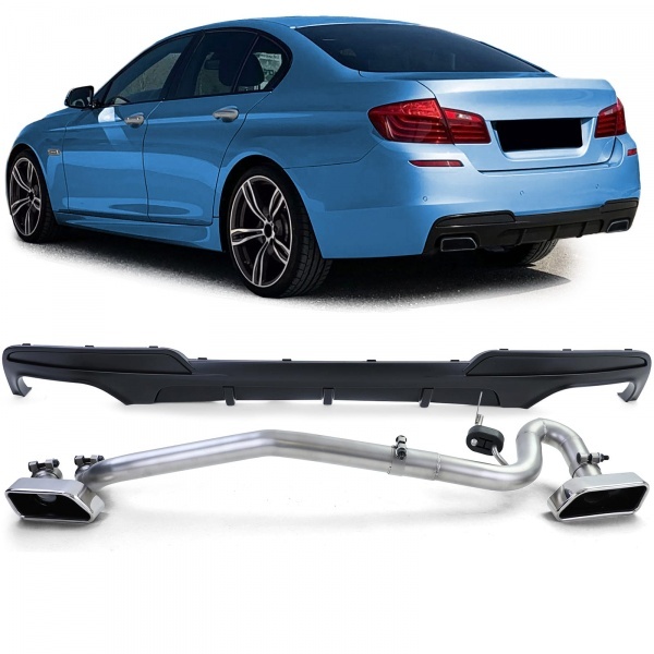 Kit Diffuseur Echappement BMW serie 5 F10 F11 duplex look V8 - Mat