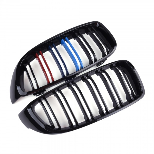 Grilles calandre BMW Serie 4 F32 F33 F36 - Noir Brillant Mpower