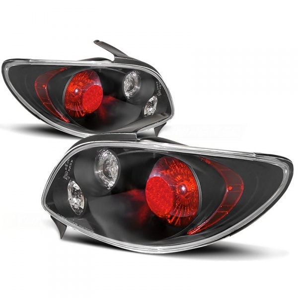 2 Feux arriere Peugeot 206 - Noir 2