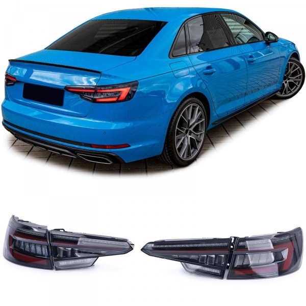 HELLA 2 Feux AUDI A4 S4 B9 8W Limousine Fumé / Noir 15-18