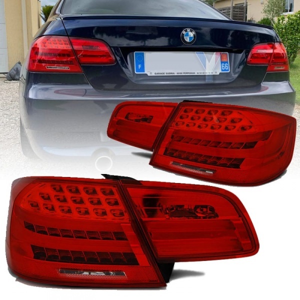 2 Feux arriere BMW Serie 3 E92 LED 06-10 - Rouge