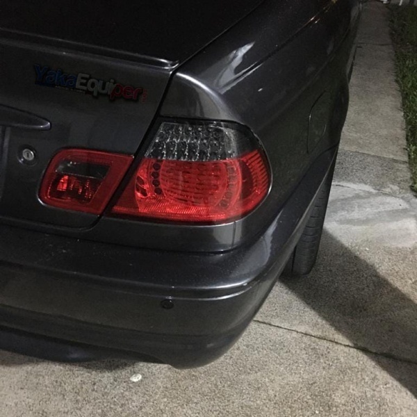 2 Feux arriere BMW Serie 3 E46 Coupe 03-06 - Rouge Fume