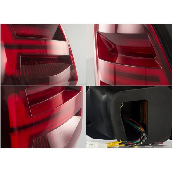 2 Feux arriere VW Polo 6R dynamiques - fullLED - Rouge Cerise