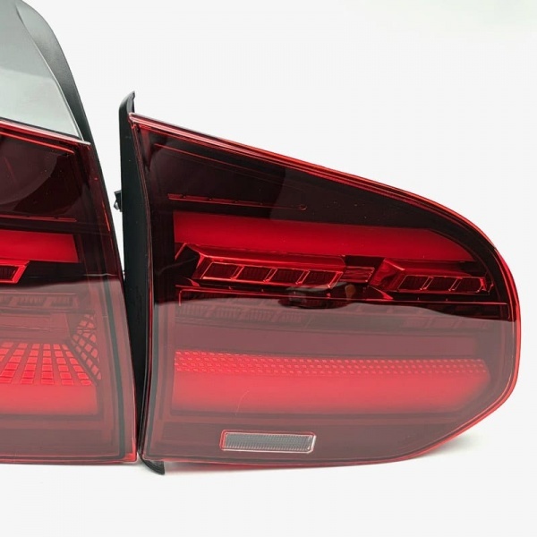2 Feux arriere VW Golf 6 - fullLED dynamiques - look G8 - Rouge Cerise
